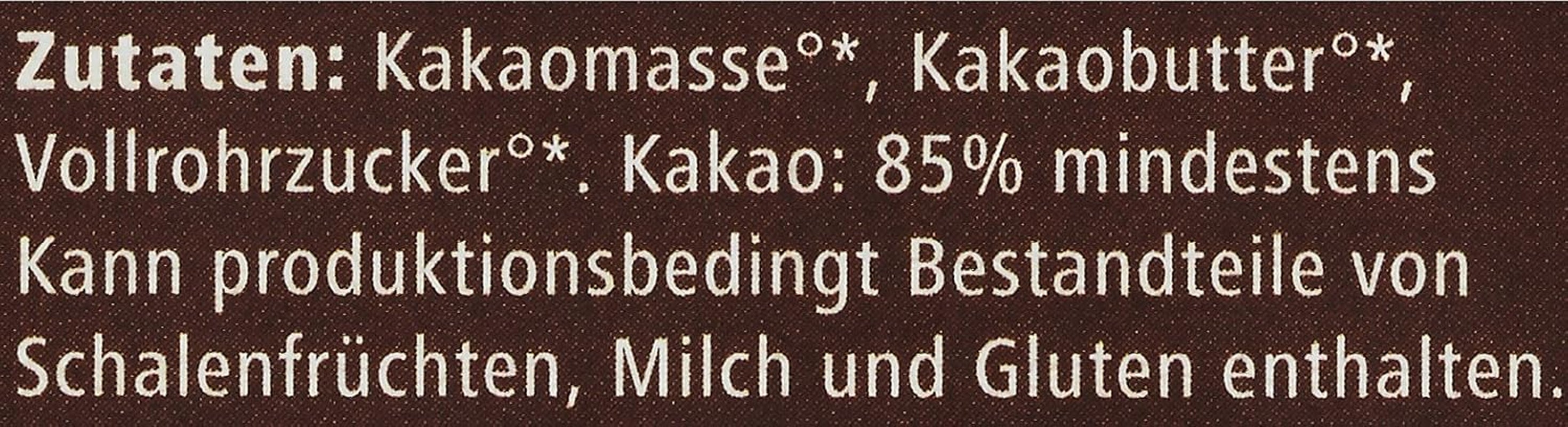 Bitter Grand Noir økologisk, 85%, 100g