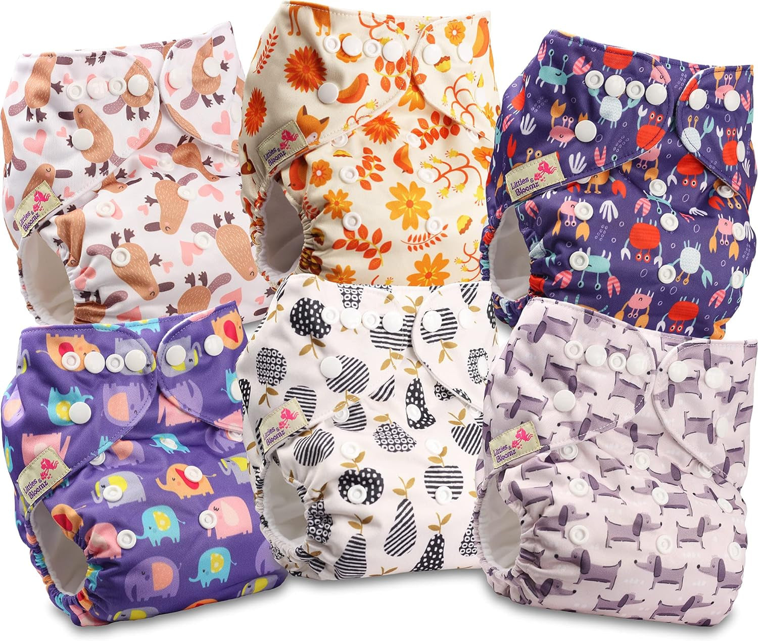 Littles og Bloomz FLP2-0406 Standard Clip Genanvendelig ble, 4 bleer