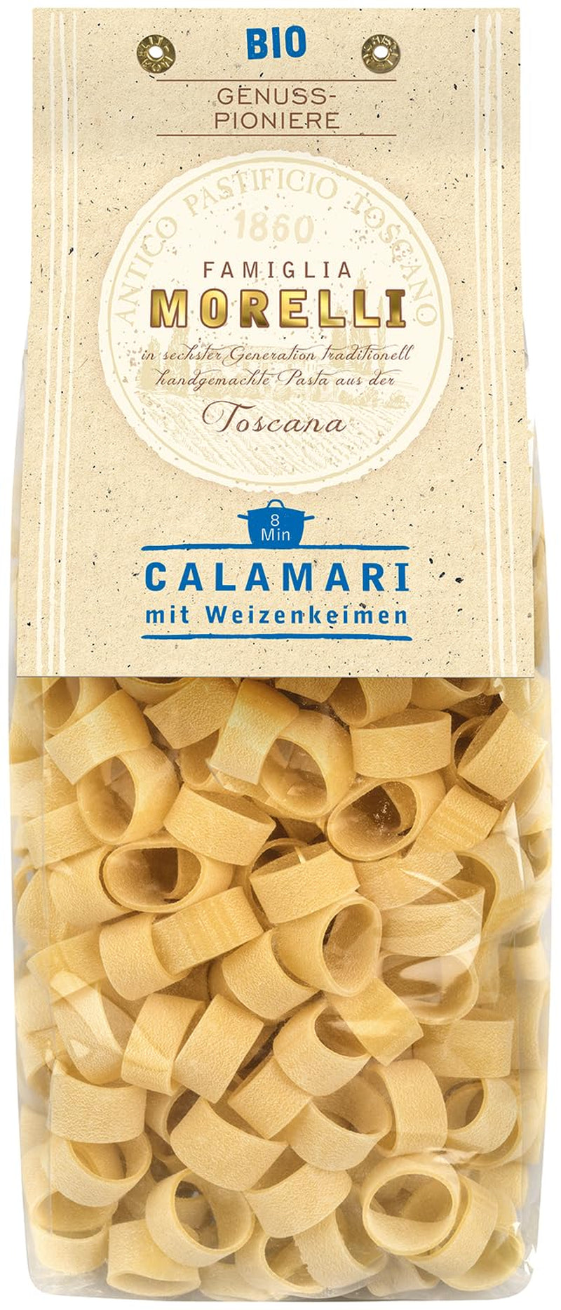 BioGourmet Pappardelle med hvedekim - Økologisk bred pasta til gryderetter og saucer - med ekstra næringsstoffer | 500 g økologisk og vegansk