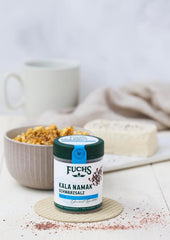 Fuchs Gewürze - Kala Namak - Schwarzsalz - Gewürzsalz für veganes Rührei - naturlige ingredienser - 100 g i wiederverwendbarer, genbrugsbarer Dosis