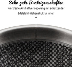 GSW 868525 Inoxxa Black, tigaie cu structură alveolată Oale si Tigai Naty Shop