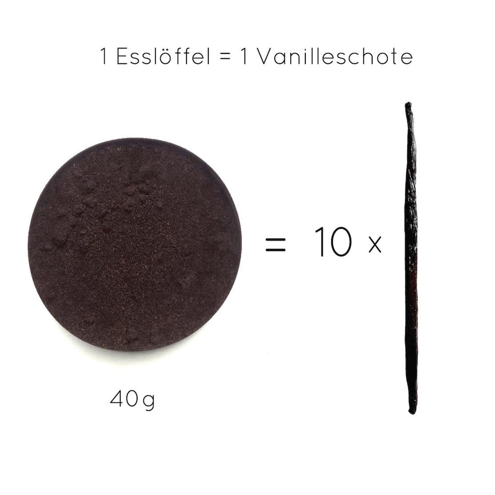 Premium vaniljepulver fra ægte vaniljebønner, naturligt, sukkerfrit, uden tilsætningsstoffer, fairtrade, vegansk (40 g uden emballage) fra Vanilla Campaign® Flavours Naty Shop