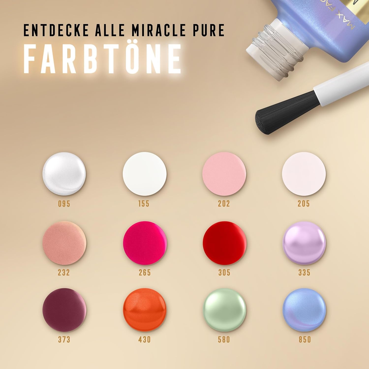 Max Factor Miracle ren negle, ultrablank, intenst farvet neglelak med glansen af ​​helende krystaller og nærende ingredienser, farve 430 fed jaspis