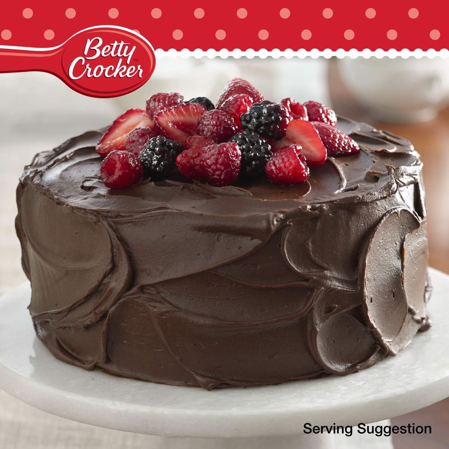 Betty Crocker, kageglasur med chokolade og karamel, 400 gram glasur og dekoration Naty Shop