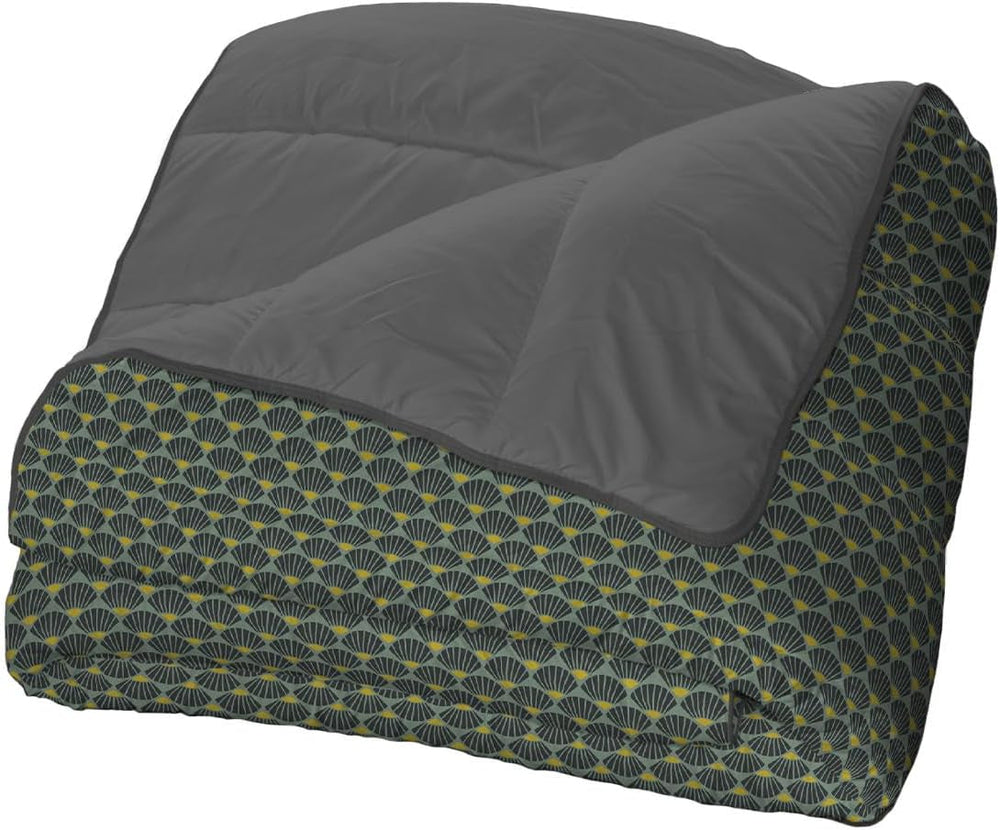 Bleu Câlin Trykt 1 person Hermance quilt, polyester, blå/grå, 140 X 200 Cm Dyner og dyner Naty Shop Grøn/grå 220X240 Cm