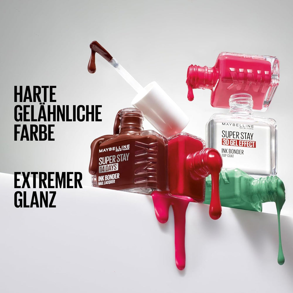 Oja Maybelline New York Super Stay Ink Bonder 946 High Tide – ojă de lungă durată pentru unghii puternice și culoare intensă, 12,3 ml