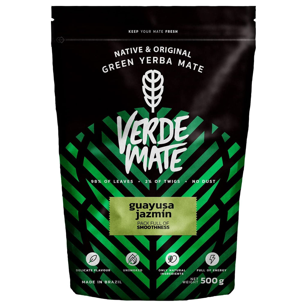Set de ceai Yerba Mate cu plante | Yerba Mate cu plante | Verde Mate Green Energia Guarana, Guayusa Jazmin, Sarsaparilla | Yerba Mate verde brazilian | 3X500G