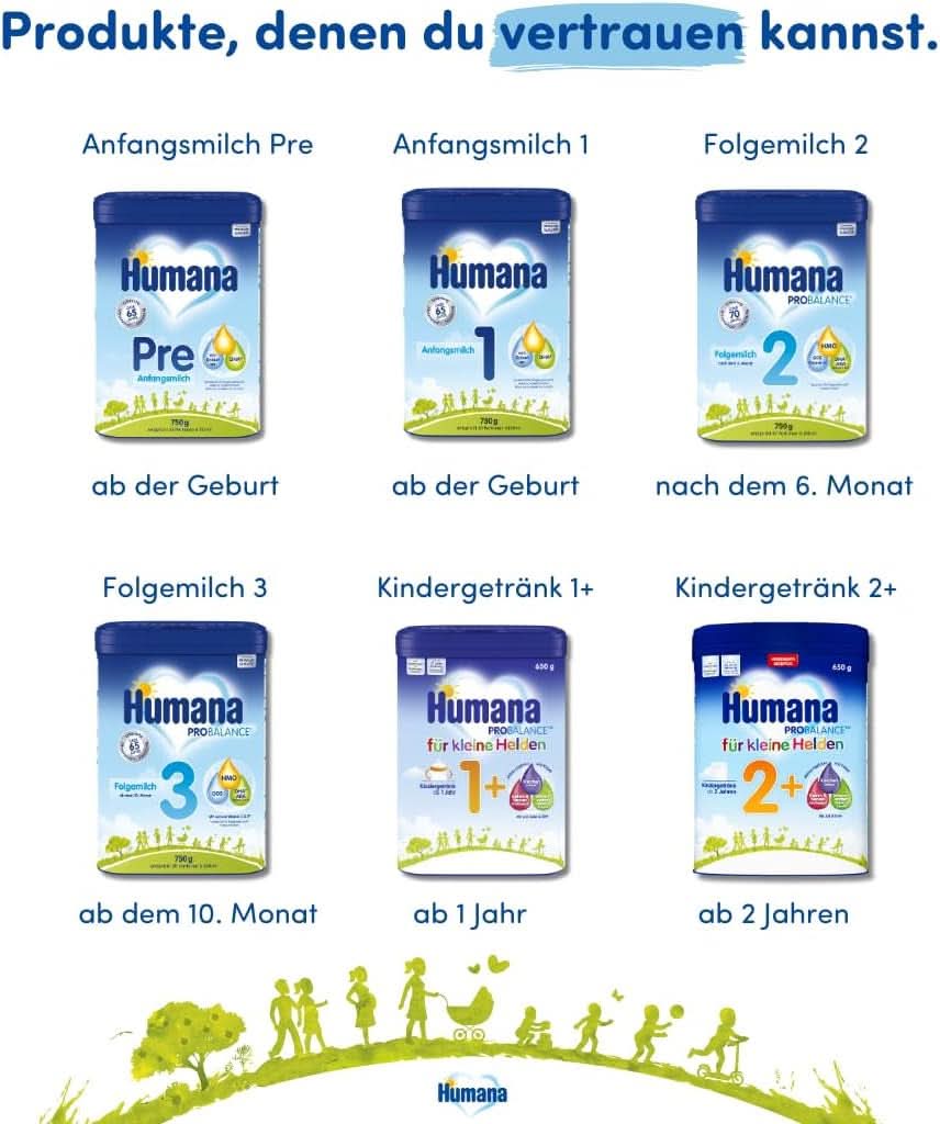 Humana PROBALANCE 2 tilskudsmælk, efter 6. måned, 750 gram Mother and Child Naty Shop