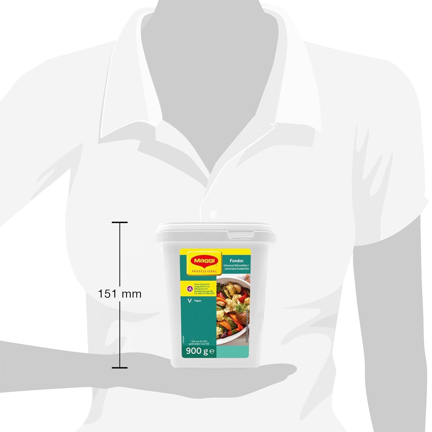 Maggi Professional Fondor Universal-Würzmittel o.k.A., vegansk Würzmischung, 1er Pack (1 x 900g Gastro Box)