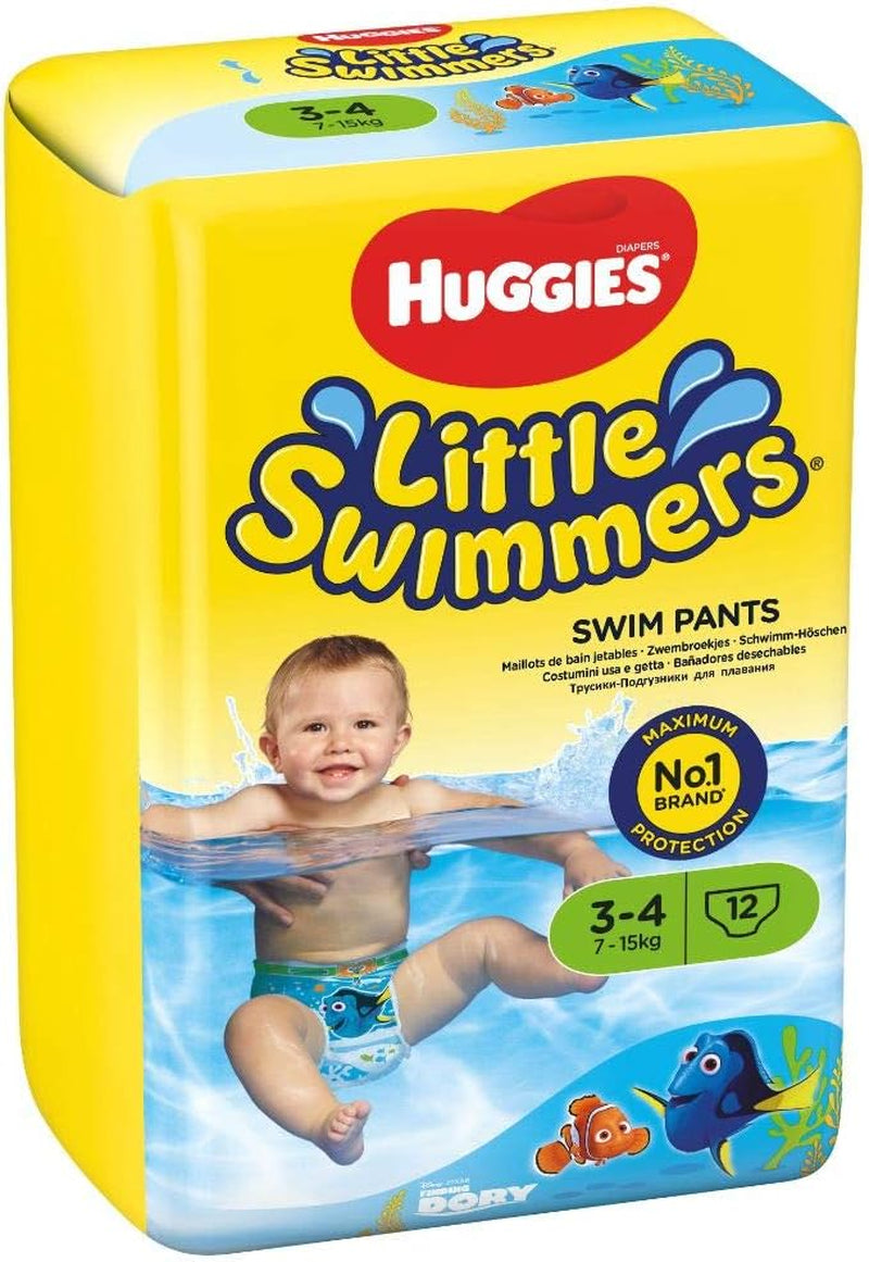 Huggies Little Swimmers svømmebleer, størrelse 3-4, 12 pakke, 7-15 kg