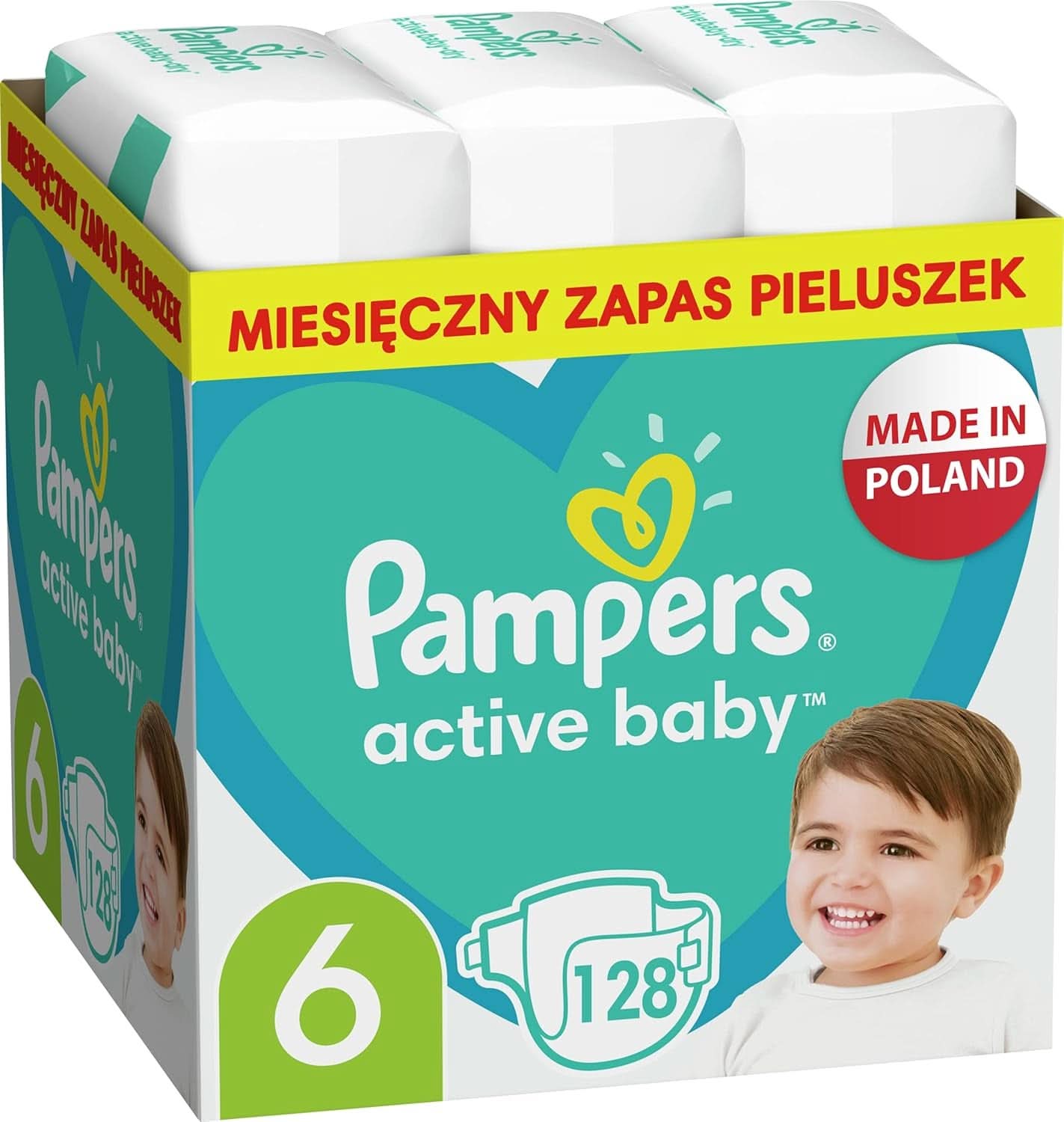 Pampers (klassisk version), Str. 6, 128 stk. Mor og Barn Naty Shop