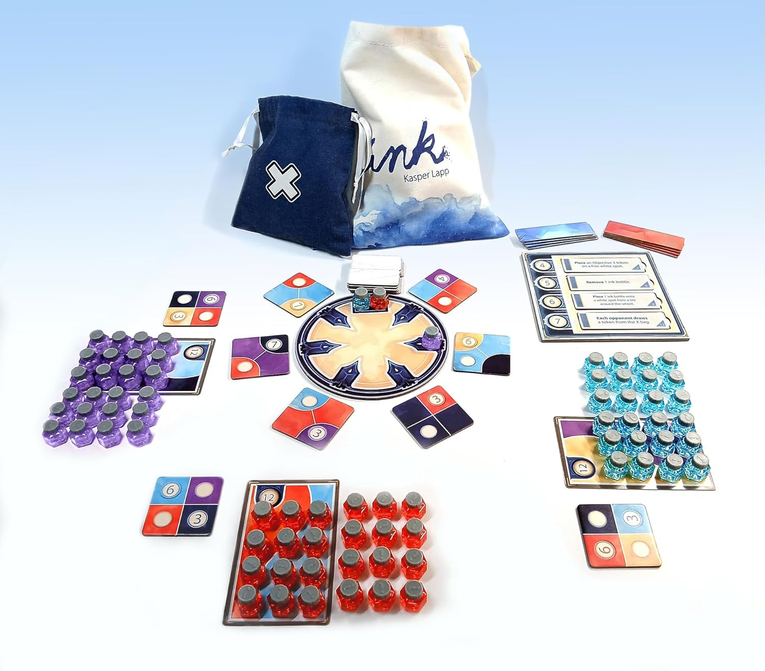 Asmodee, Ink, Final Score Games, Strategi and Art Family Game, 1 til 4 spillere, i alderen 8+, 30 til 45 min., tysk version