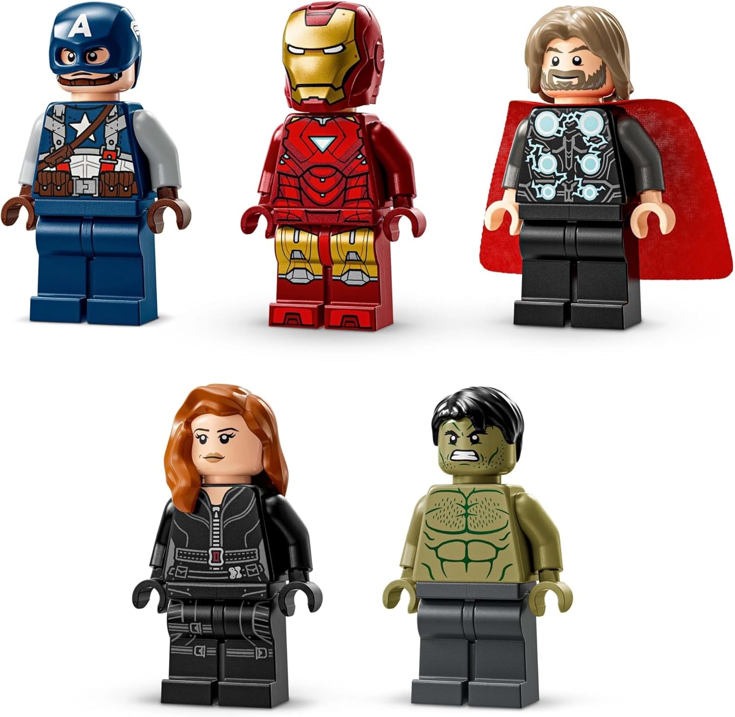 LEGO Marvel: Marvel logo og minifigurer - Hulk, Thor, Iron Man, Black Widow og Captain America samlingssæt - Avengers figurbyggesæt - Gave til drenge og piger fra 12 år og opefter 76313 Byggesæt Beuche den LEGO-Store
