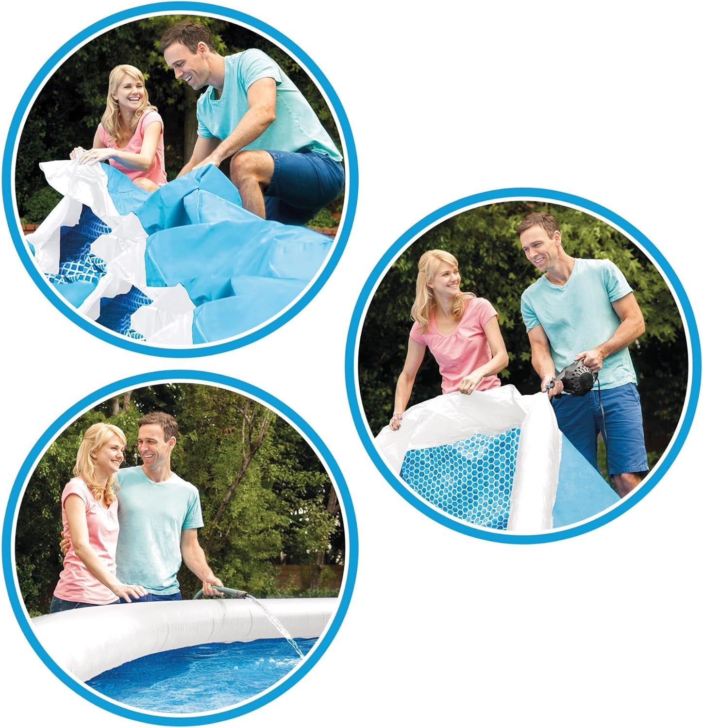 Intex Easy Set over jorden pool - til børn, 183 cm x 183 cm x 51 cm, 28101NP, blå