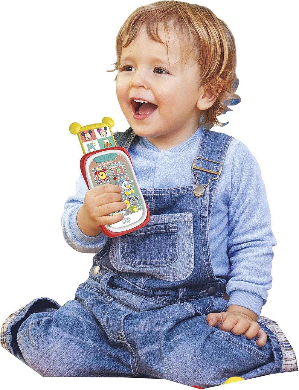 Clementoni 17711 Disney Baby Baby Mickey Smartphone, telefon mobil pentru copii cu efecte luminoase și sonore, jucărie interactivă pentru copii de 9-36 luni, M, Multicolor Jucarii Bebe Naty Shop