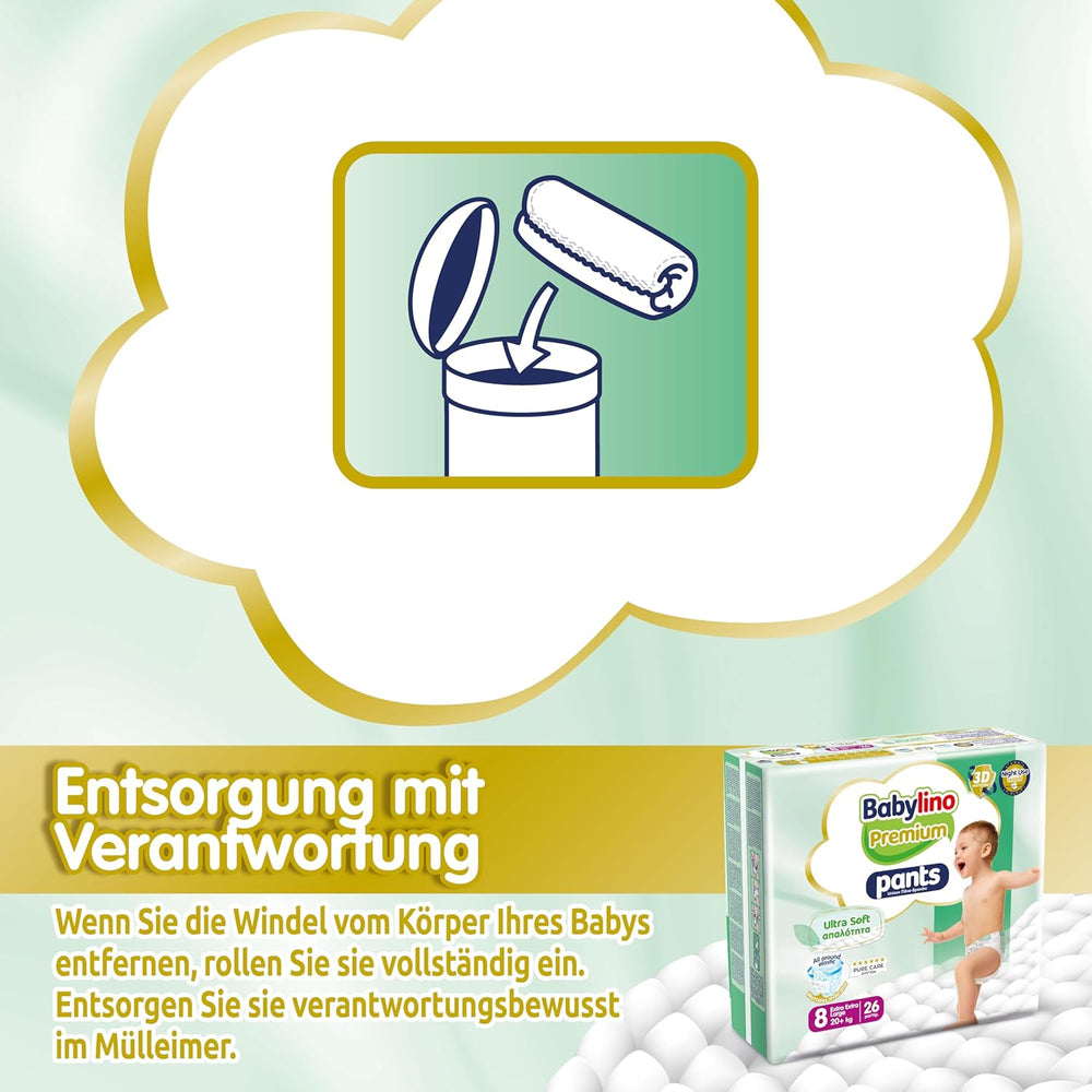 Premium bukser størrelse 8 med ultra-blødt filter, XXL (20+ kg), 26 stk.