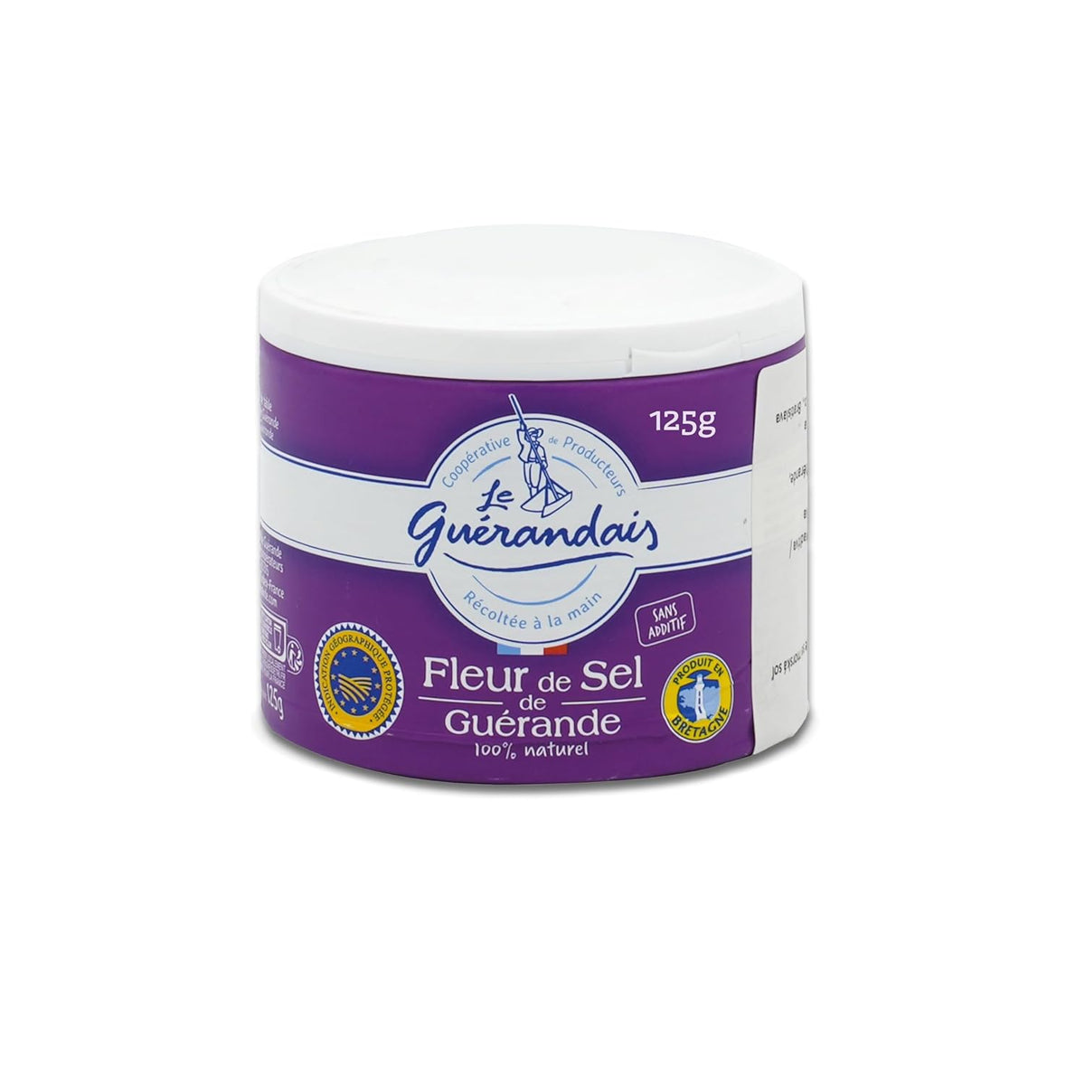 Handgeschöpftes Fleur de Sel, DE GUERANDE, 125g Dose