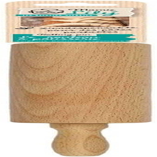 , KP5715, Trækagerulle, Ergonomisk og nem at rengøre, ideel til udrulning af dej og kiks, Dimensioner 44,5 cm, Brun farve