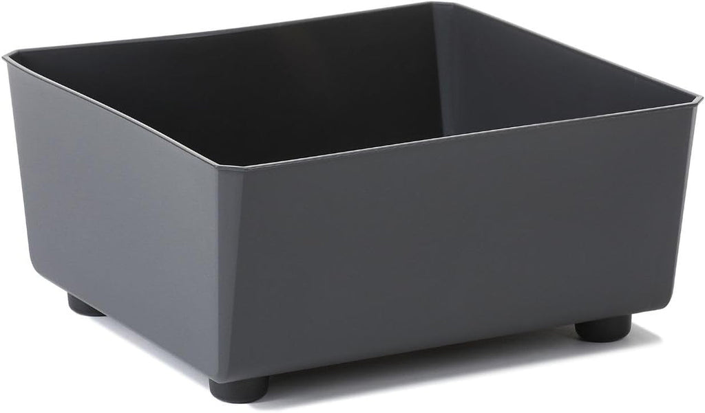 Jardinieră dreptunghiulară LAMELA cu picioare elegante – Ghiveci gri cu aspect de beton, fabricat din plastic robust, 37x17 cm, 6L – Rezistent la intemperii și ușor de curățat – Pentru interior și exterior