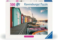 Ravensburger Puslespil 12000847, Scandinavian Places - Bådehuse i Smøgen, Sverige - 500 brikkers puslespil til voksne og børn på 12 år og ældre Puslespil Naty Shop Standardtitel