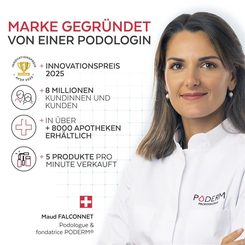 PODERM - STOP NEGLEREDNESS - Alternativ til bitter lak - 100 % naturligt anti-stress plejeserum - Aktiverer vækst - Voksne/Børn - Fremstillet i Schweiz