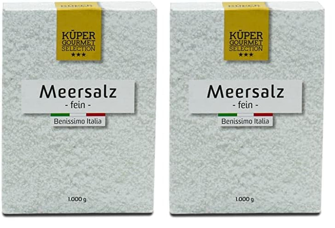 Küper Selection Meersalz - 1000 g groft salt til krydderier og forfining - ohne Zusätze eller Chemical Nachbehandlung