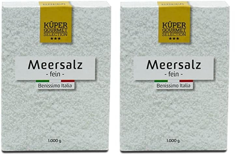 Küper Selection Meersalz - 1000 g groft salt til krydderier og forfining - ohne Zusätze eller Chemical Nachbehandlung