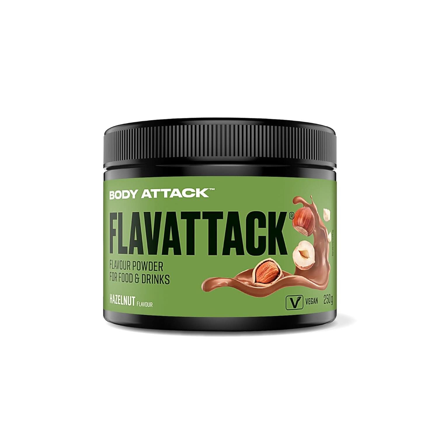Body Attack Flavattack®, Double Choc Brownie, 250G / 83 portioner Flavors Naty Shop 250 gram Chokolade med hasselnødder