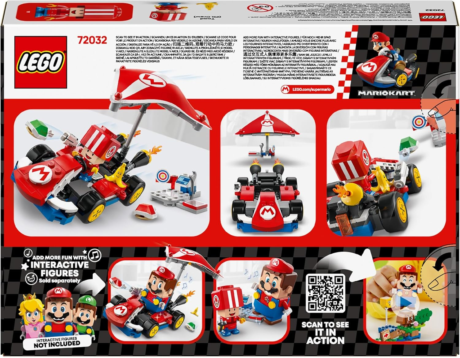 LEGO Super Mario: Mario Kart - Standard Kart, Nintendo Collection, Gave til børn, Tillader drenge, piger og spillere fra 7 år og op til at spille selvstændigt, Eventyrlegetøj med tudsefigur 72032 Byggesæt Besuche den LEGO-Store