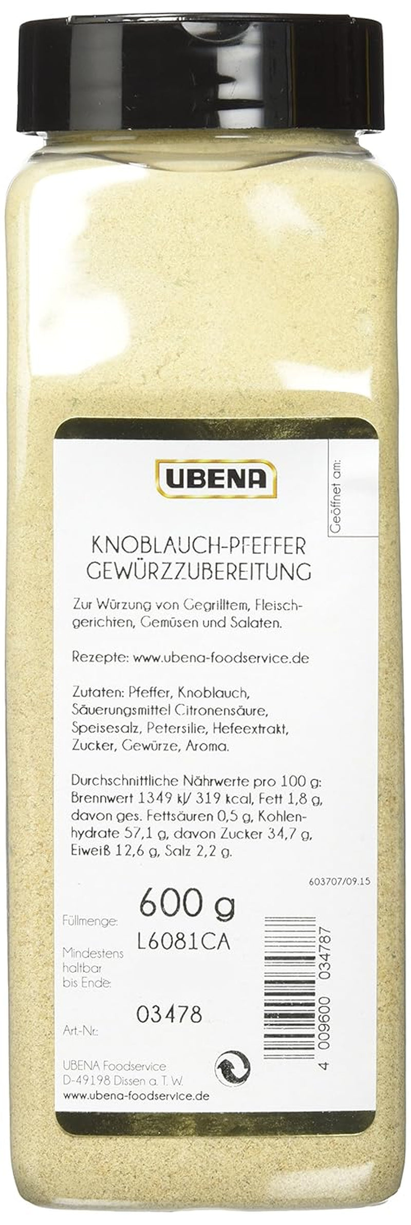 Knoblauch-Pfeffer 600 g, 1er pakke (1 x 0,6 kg)
