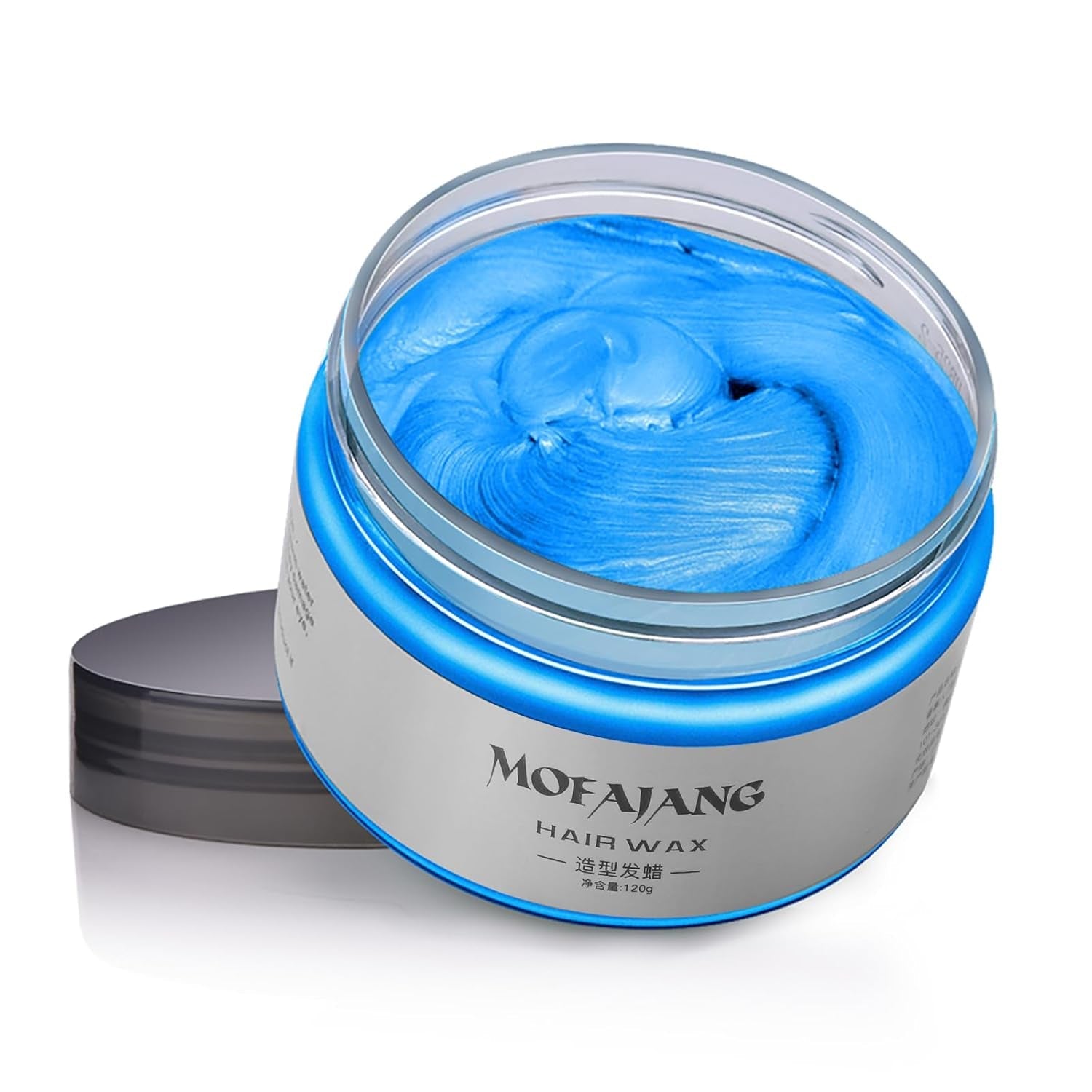 Culoarea temporară a părului Ceară Pomadă naturală, Formula de plante lavabilă Ton de păr pentru bărbați Femei, Ceară de vopsire a părului Mat pentru coafură fără grăsimi pentru petreceri, Cosplay și Halloween, 120g (Purple) Vopsea pentru par Naty Shop Albastru