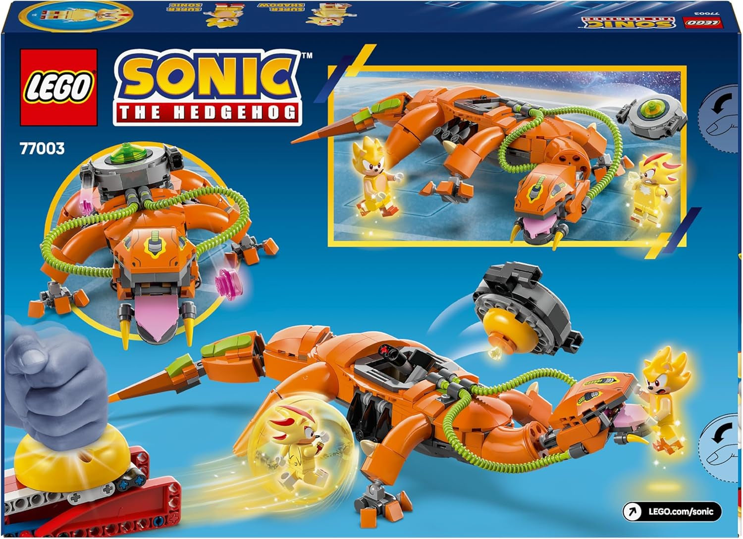 LEGO Sonic the Hedgehog Super Shadow vs. Biolizard, gamer-legetøj, gave til drenge og piger, samlerlegesæt til børn og videospilfans, med figurer 77003 Byggesæt Besuche den LEGO-Store