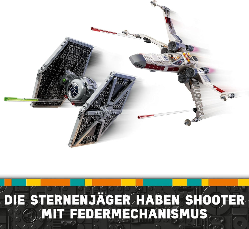 LEGO Star Wars TIE Fighter & X-Wing Mashup, Starfighter Byggelegetøj, Gaveidé til Børn, Tilpassede Rumskibe, Gave til Drenge, Piger og Alle Fans 75393 Byggesæt Beuche den LEGO-Store