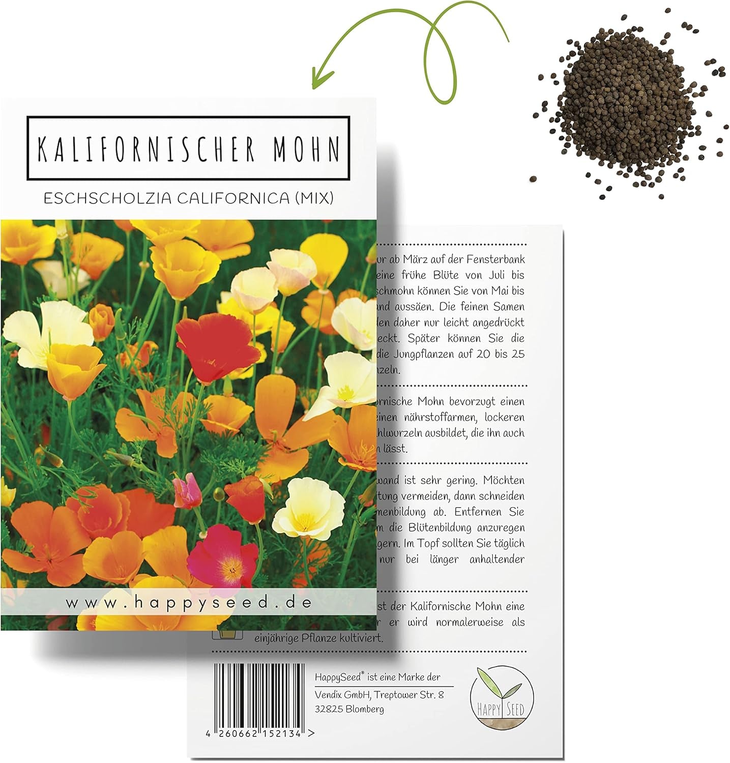 Amestec de semințe de mac islandez (Papaver nudicaule) - Maci cu înflorire frumoasă, cu o perioadă lungă de înflorire, pentru o pajiște cu flori colorate (mac islandez)
