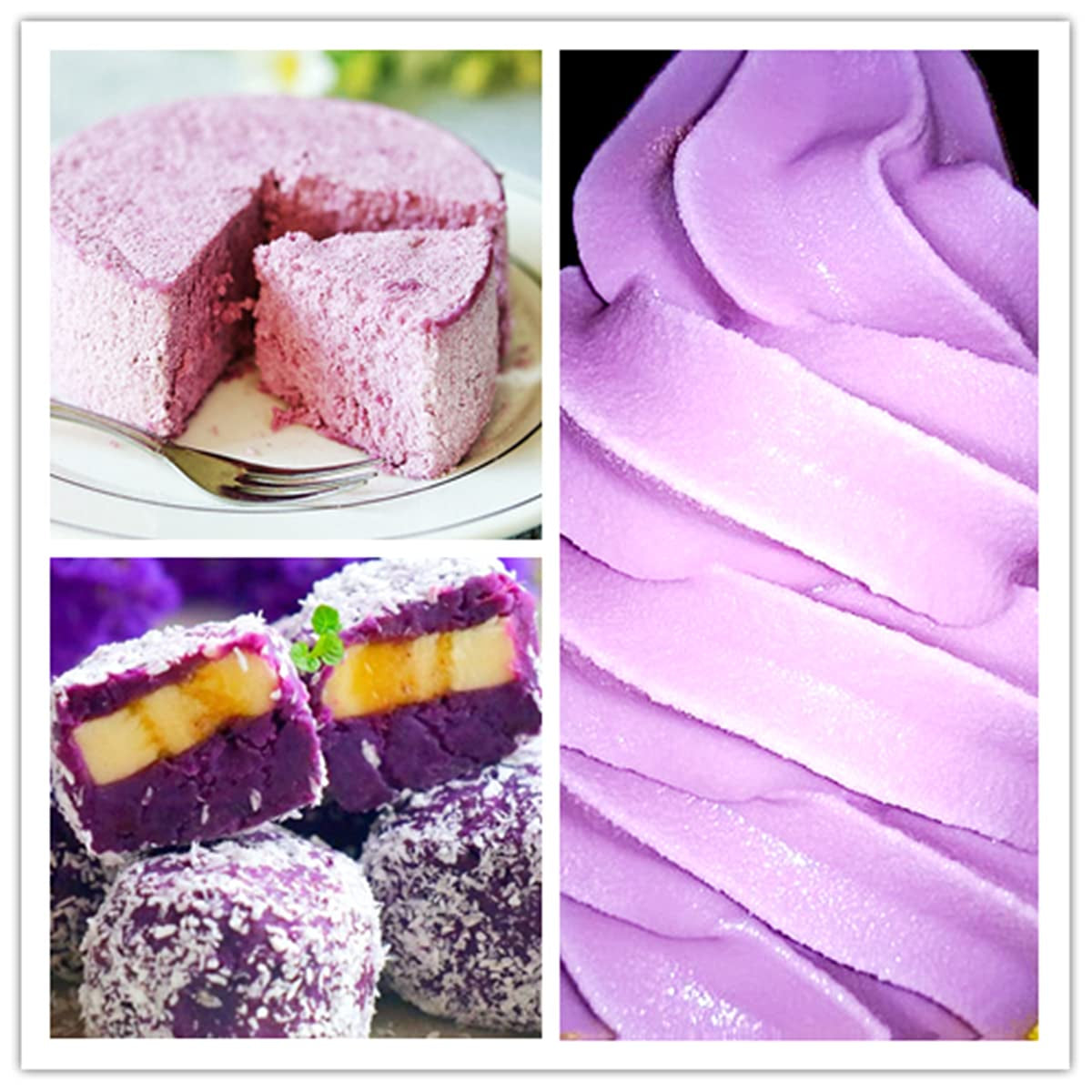 Pudră de cartofi dulci violet, colorant alimentar natural violet, în amestec pentru smoothie-uri, ingrediente naturale, 100 g