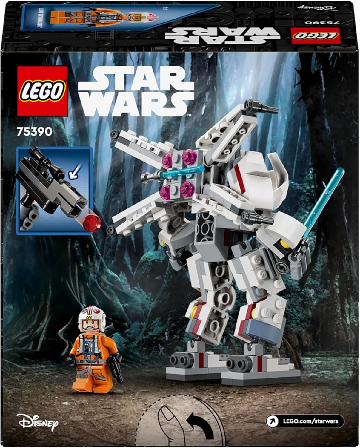 LEGO Star Wars Luke Skywalkers X-Wing Mech, samlelegetøjsklodser, actioneventyr, gaveidé til kreative drenge og piger i alderen 6+ 75390 Byggesæt Besuche den LEGO-Store