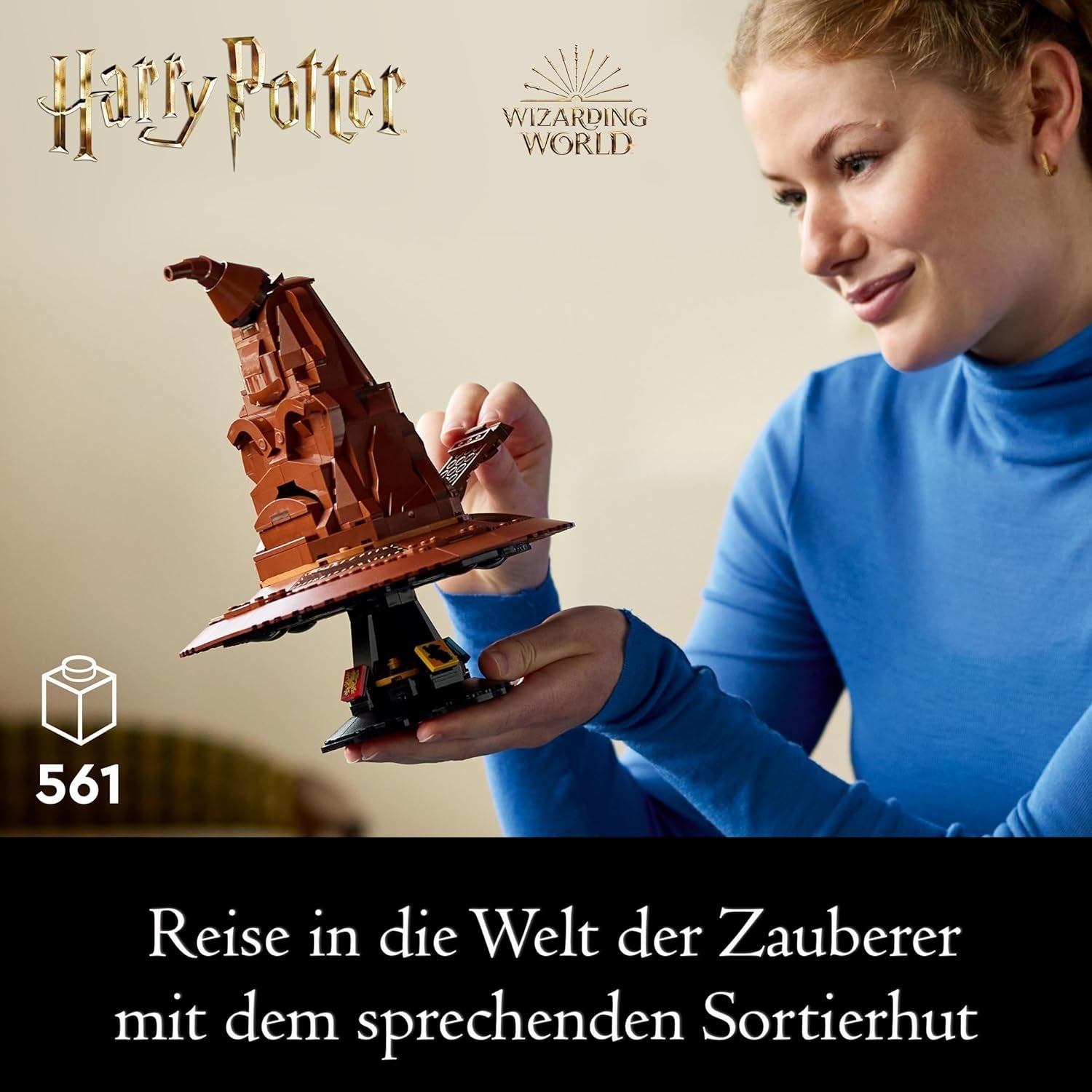 LEGO Harry Potter Talking Hat Hogwarts Model Voksen Film Gave Til Kvinder Mænd Mor Far Med 31 tilfældige lydkombinationer Sorterer dig ind i dit Hogwarts Hus 76429 Byggesæt Besuche den LEGO-Store