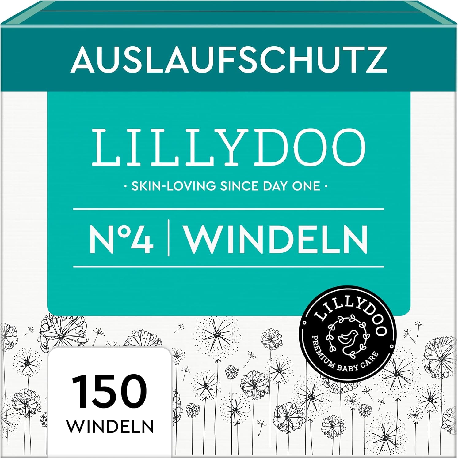 LILLYDOO Babybleer Hudvenlig - Størrelse 3 (6-10 kg), 29 stykker, pålidelig lækagebeskyttelse, blød, parfumefri og lotionfri til følsom hud, dermatologisk testet