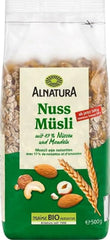 Økologisk müsli med nødder, 17% nødder og mandler, 0,5 kg
