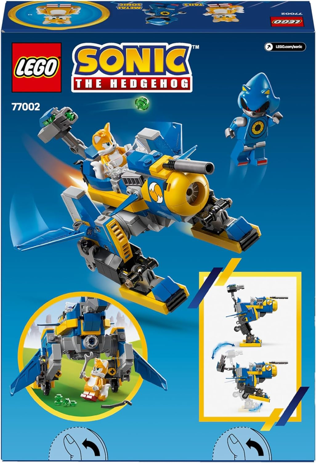LEGO Sonic the Hedgehog Cyclone vs. Metal Sonic - Mechs samlerlegetøj med 2 videospilsminifigurer - Gaveidé til drenge og piger fra 8 år og teenagespilfans 77002 Byggesæt Besuche den LEGO-Store