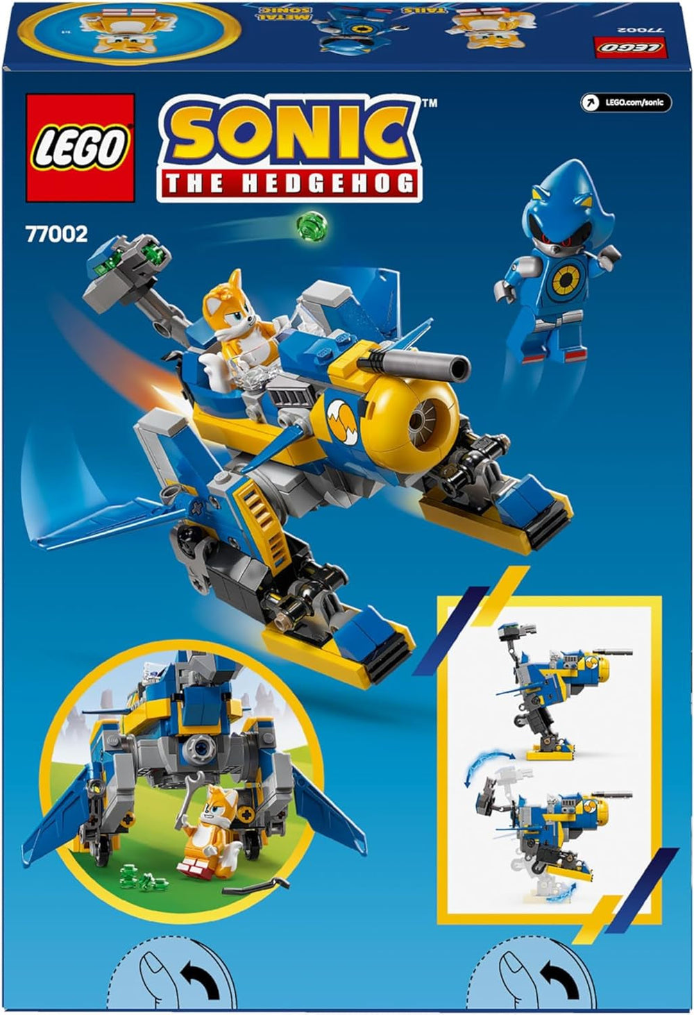 LEGO Sonic the Hedgehog Cyclone vs. Metal Sonic - Mechs samlerlegetøj med 2 videospilsminifigurer - Gaveidé til drenge og piger fra 8 år og teenagespilfans 77002 Byggesæt Besuche den LEGO-Store