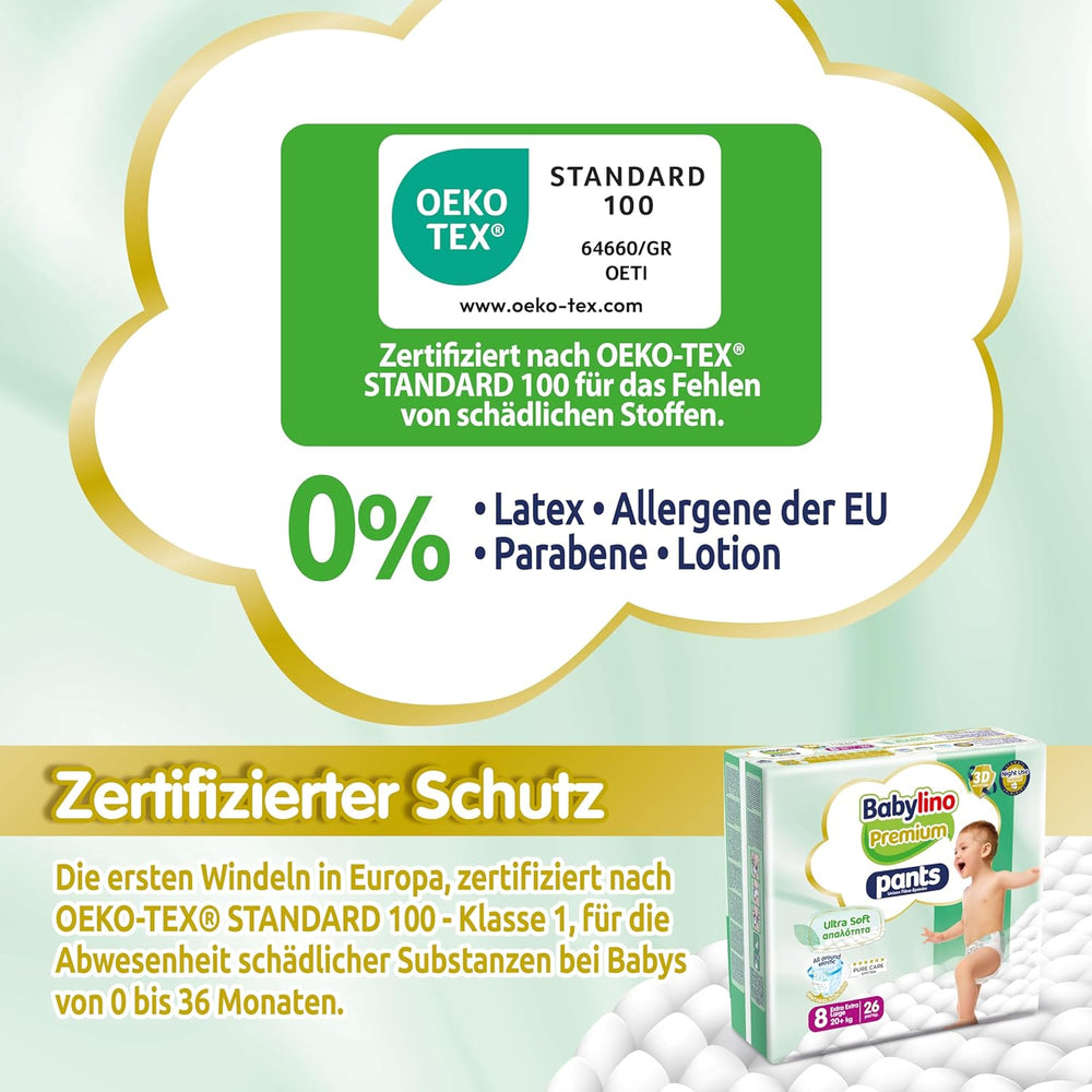 Premium bukser størrelse 8 med ultra-blødt filter, XXL (20+ kg), 26 stk.