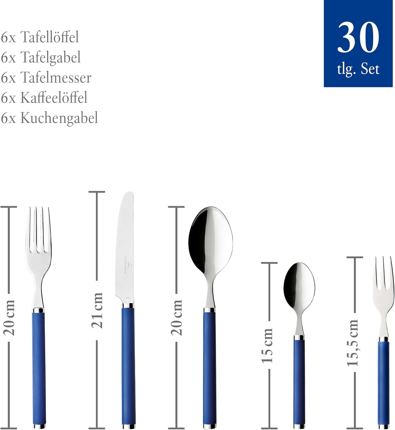 Villeroy & Boch - Spil! Blue Ocean Bestik, Sæt med 30 styks Kitchen Naty Shop
