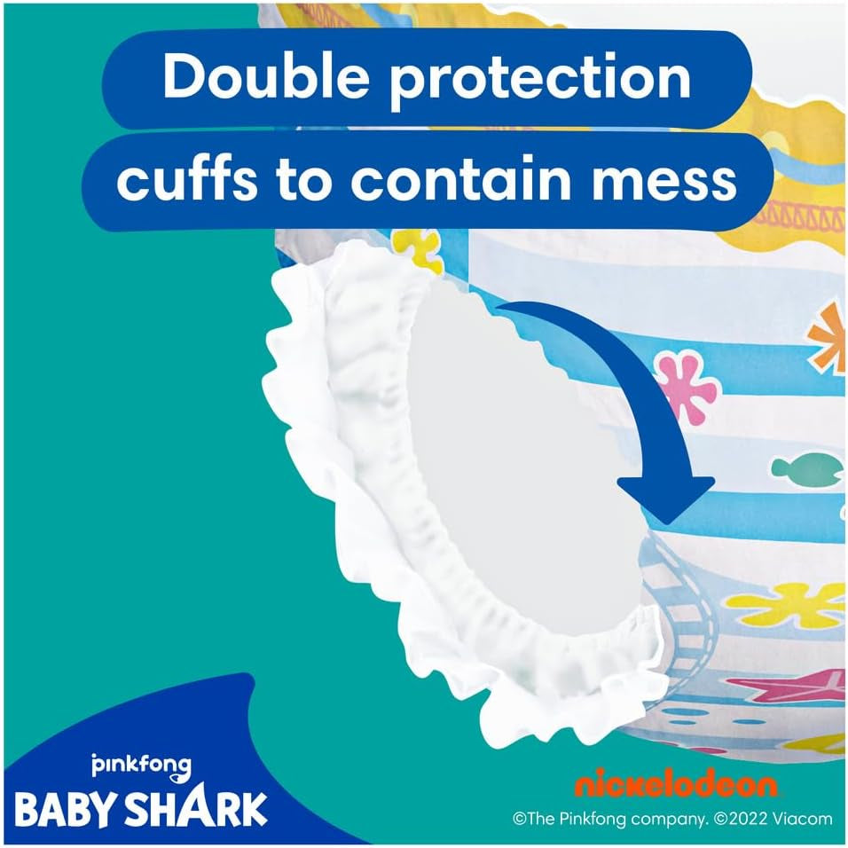 Pampers (gammel version), Splashers engangsbadeshorts - størrelse 5/6 (14 kg+) - Æske med 8 pakker med 10 stk.