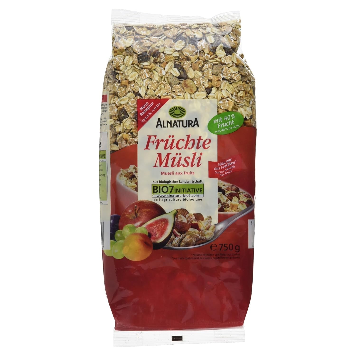 Müsli med økologiske frugter, 750g