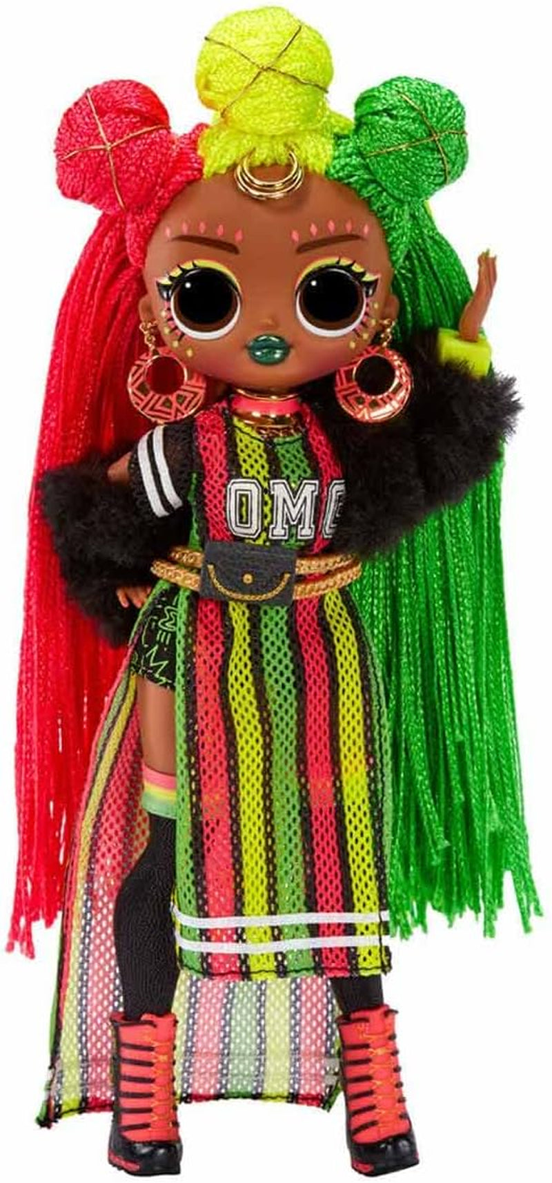 LOL Surprise! Păpușa la modă OMG Queens - SWAYS - 20 de surprize, inclusiv ținută, accesorii, suport pentru păpuși și multe altele - De colecție - Pentru băieți și fete cu vârsta de 4 ani și peste