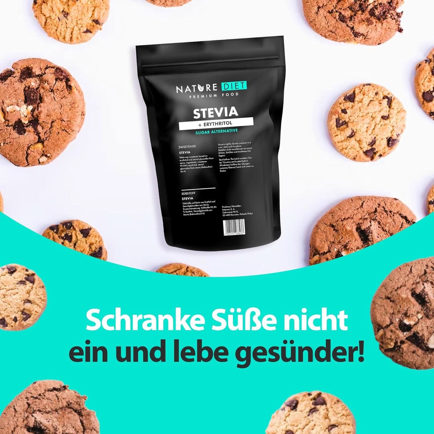 Nature Diet - Stevia sødemiddel, 1 kg sødemidler Naty Shop