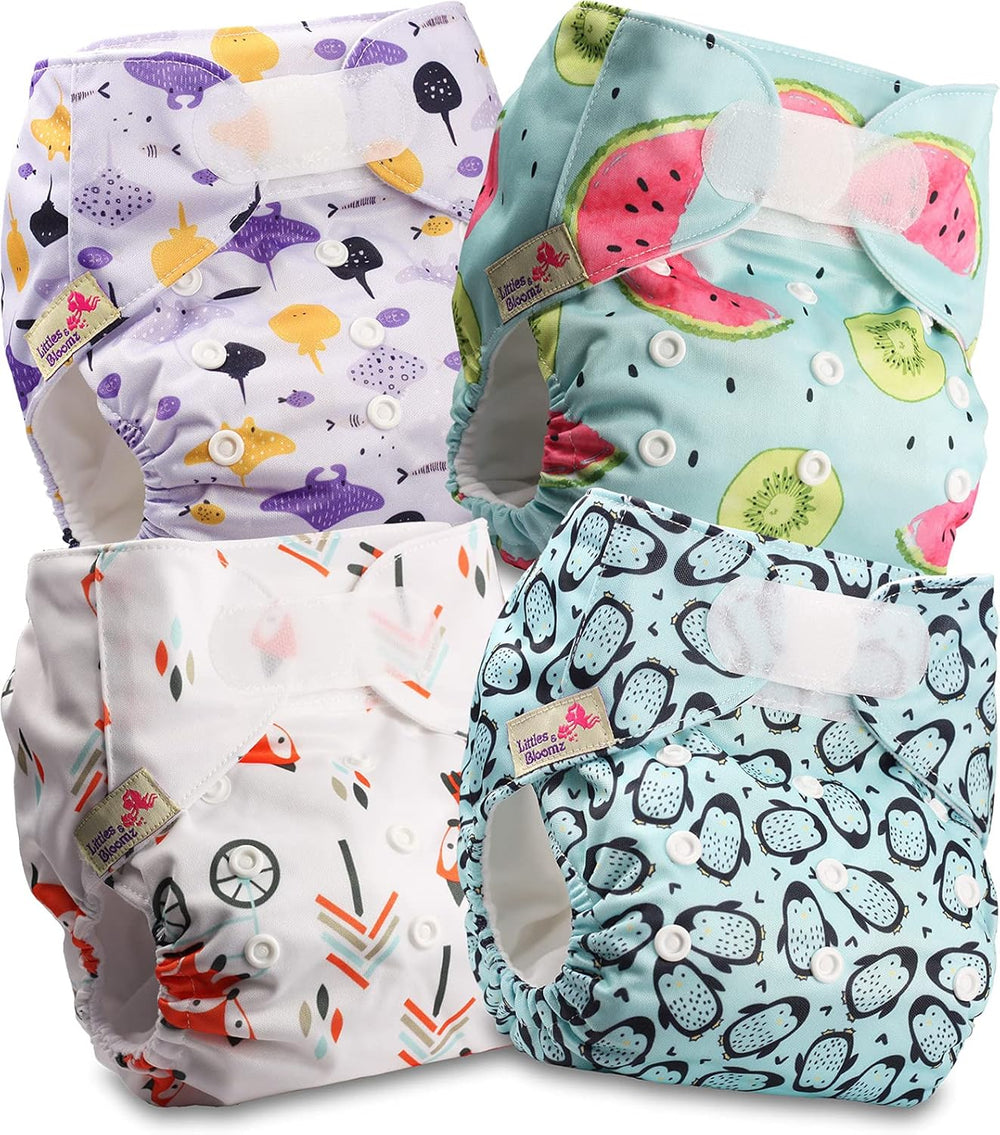 Littles og Bloomz genanvendelig ble FLV2-0602, standard krog og løkke lukning, 6 bleer