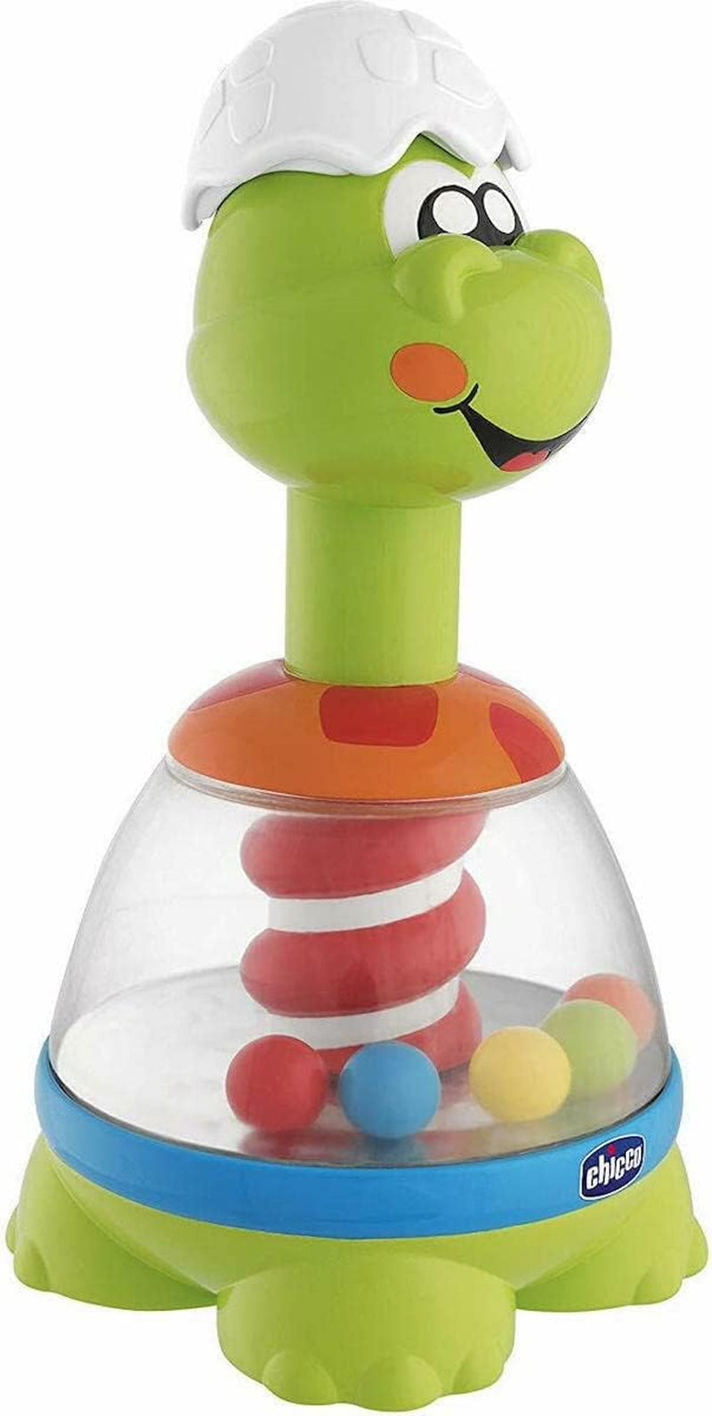 Rotitor Chicco Dino, rotitor cu bile colorate, mâner și oglindă centrală pentru jocuri de lumină, cadou pentru bebeluși și copii de la 6 luni la 3 ani Jucarii Bebe Naty Shop