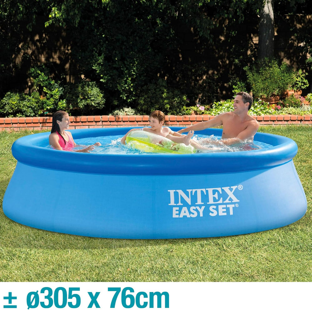 Intex 28122NP - Rund Above Ground Pool Easy Set, Filterpumpe 1250 L/h, 3853 L, PVC, Blå, 305x76 cm